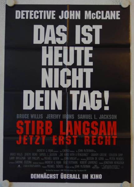 Die Hard with a Vengeance original release german movie poster
